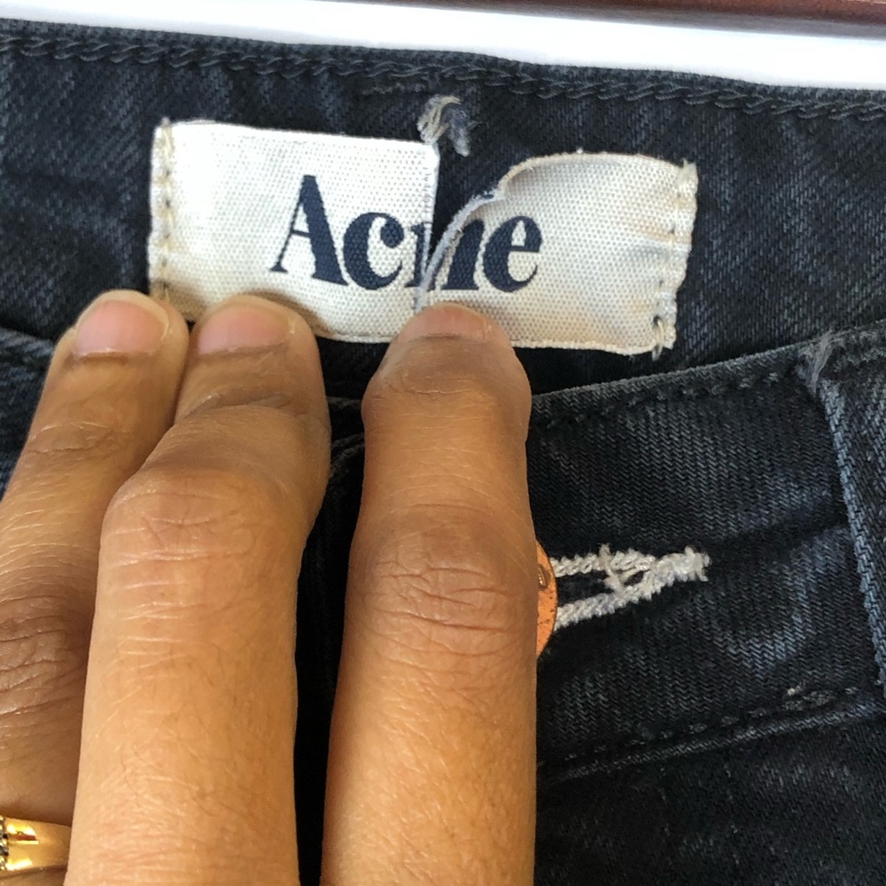 EUC Acne Black Hex Basement Frayed Hem Skinny Jean - Picture 4 of 10